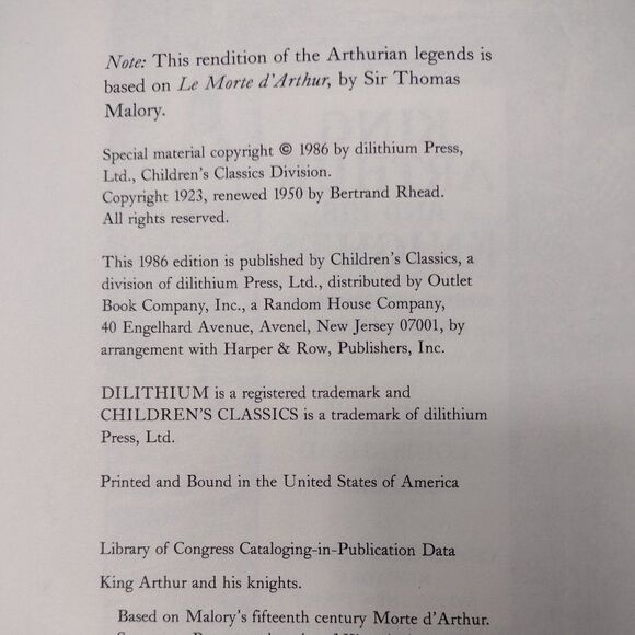 King Arthur and His Knights / Compiled and Arranged by Sir James Knowles - Picture 5 of 8